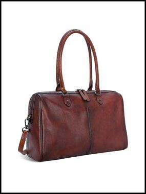 Genuine Leather Shoulder Bag Satchel Handbag Tote 3-Way Carry Women